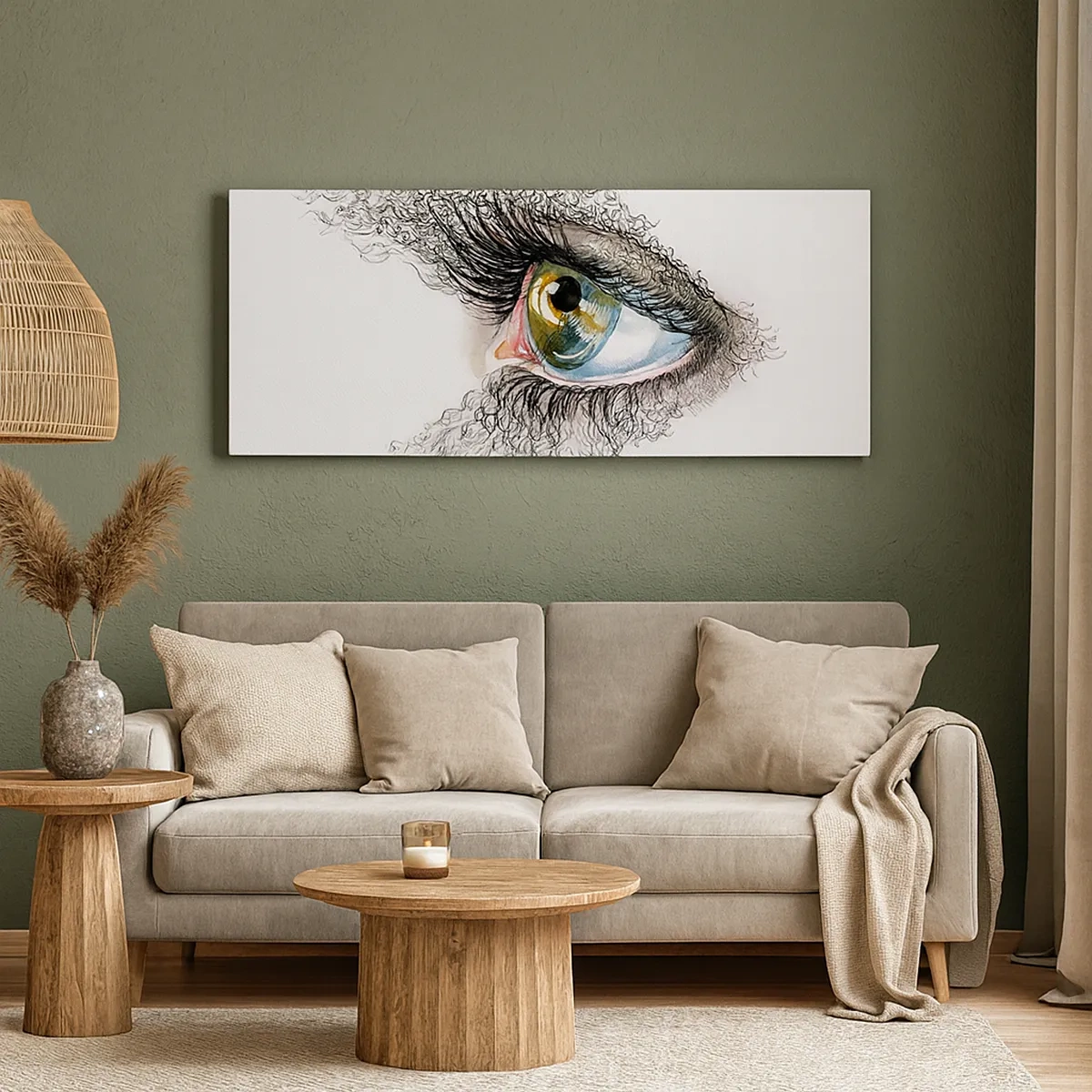 Bild auf Leinwand - Leinwandbild - Schau direkt in die Seele - 30x30 cm