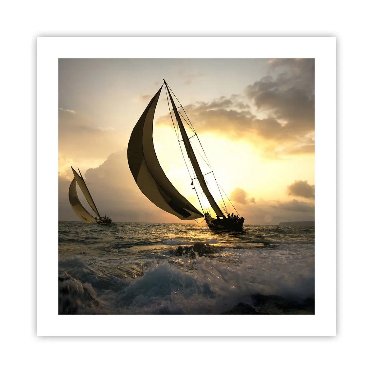 Poster - Mit dem Wind und gegen den Wind - 50x50 cm