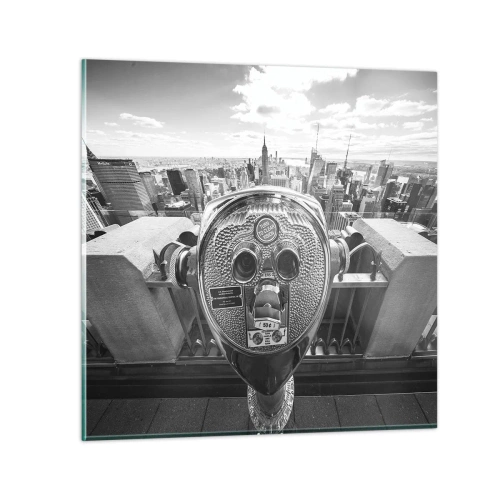 Glasbild - Bild auf glas - Stadt über den Städten - 30x30 cm