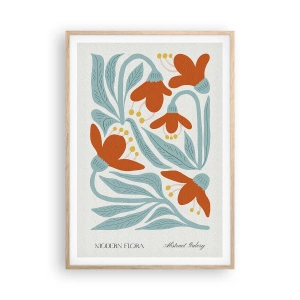 Poster in einem Rahmen aus heller Eiche - Zur Erde, zur Sonne - 70x100 cm