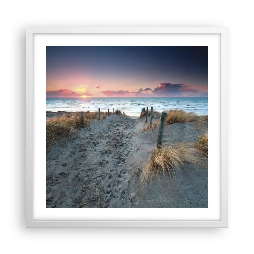 Poster in einem weißen Rahmen - Du hast einen Regenbogen aus strahlendem Licht verschüttet ... - 50x50 cm