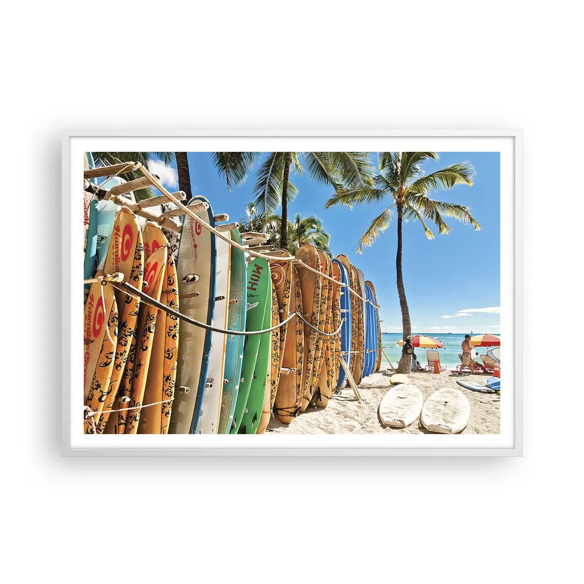 Poster in einem weißen Rahmen - Sonniger Spaß - 100x70 cm