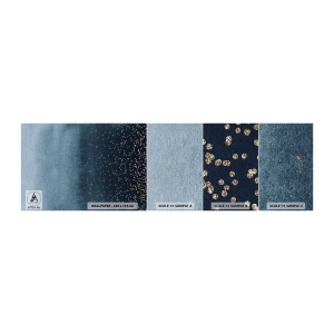 Fototapeten Muster Premium Canvas - Komposition - blaue Phasen - Abstraktion, Stück, Design - 100x30 cm