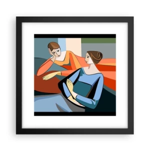 Poster in einem schwarzem Rahmen - Moment der Zuversicht - 30x30 cm