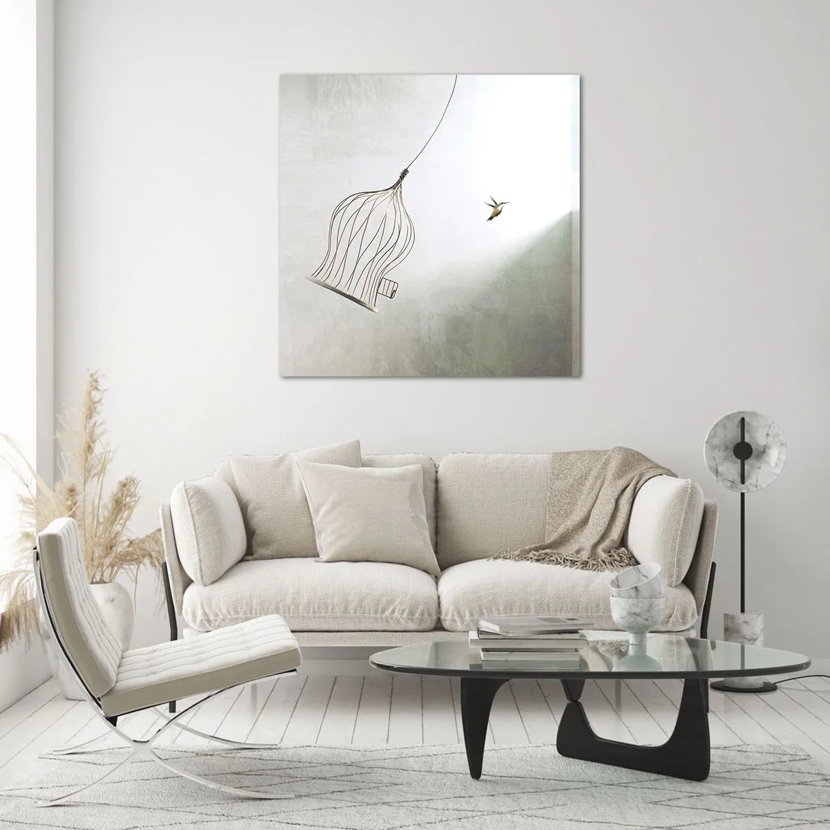 Glasbild - Bild auf glas - In seinem Element - 50x50 cm