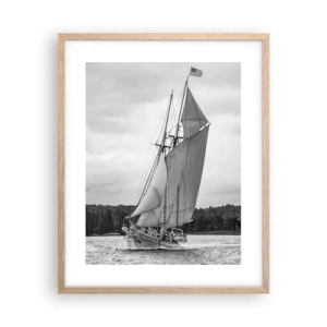 Poster in einem Rahmen aus heller Eiche - Brüder des Windes - 40x50 cm