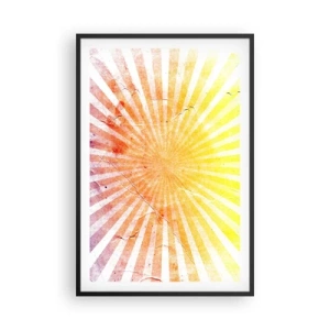 Poster in einem schwarzem Rahmen - Sonnenaufgänge und Sonnenuntergänge - 61x91 cm