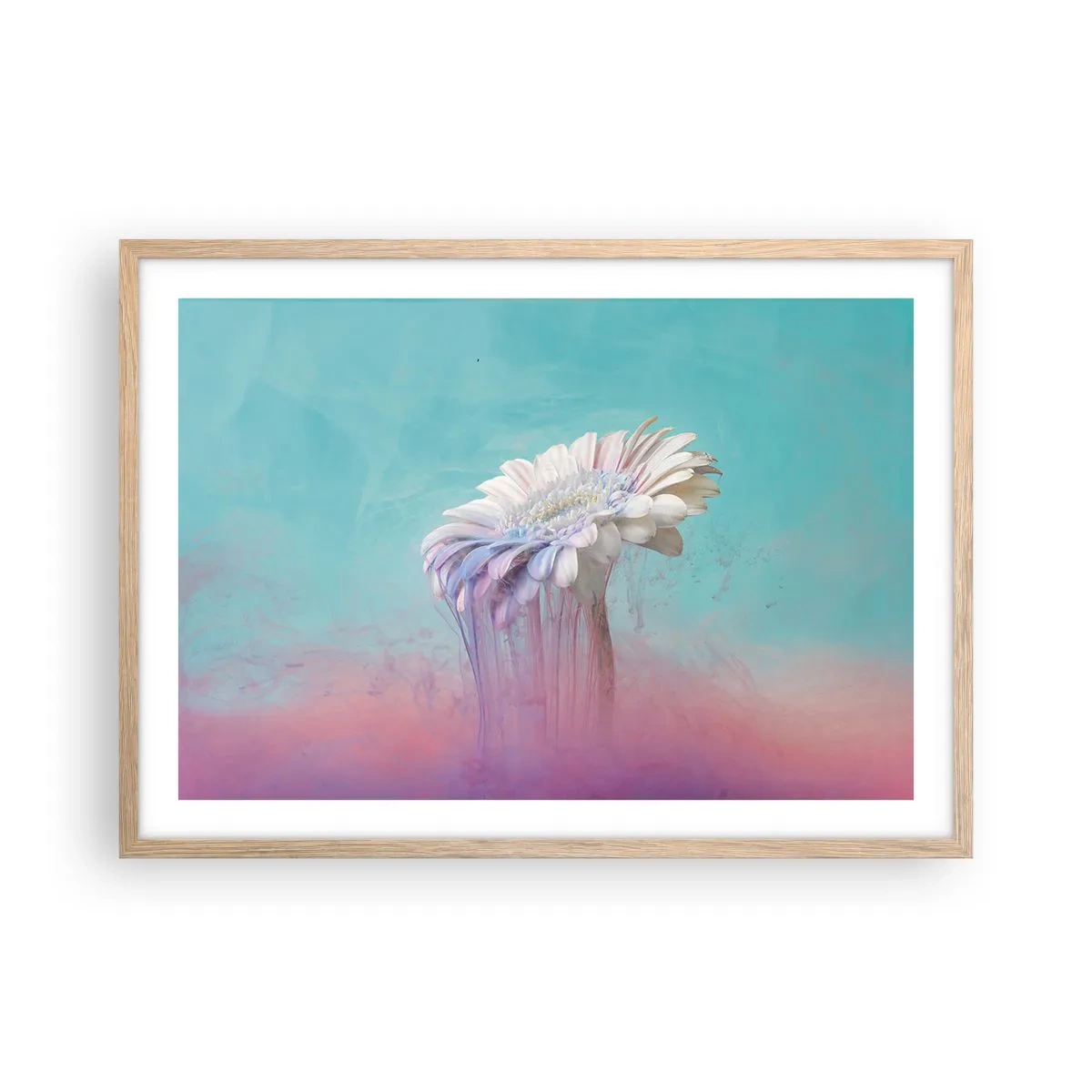 Poster in einem Rahmen aus heller Eiche - Blumenunterwelt - 70x50 cm