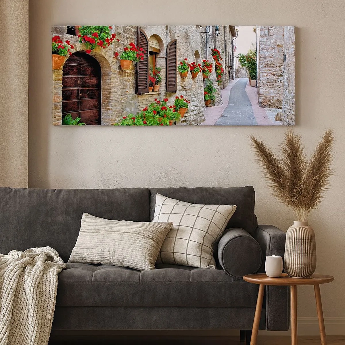 Bild auf Leinwand - Leinwandbild - Italienische Atmosphäre - 100x40 cm