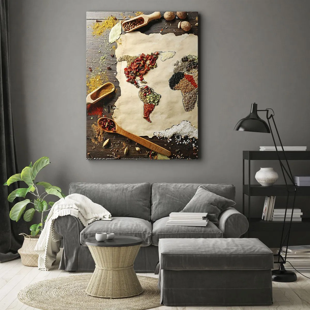 Bild auf Leinwand - Leinwandbild - Alle Aromen der Welt - 45x80 cm