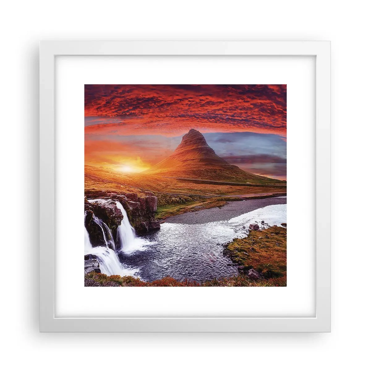 Poster in einem weißen Rahmen - Ein Blick auf Mittelerde - 30x30 cm