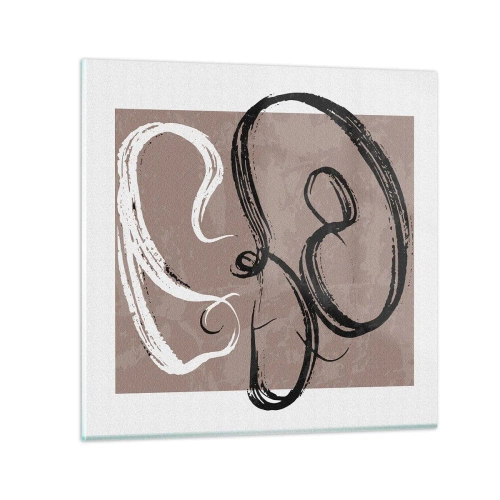 Glasbild - Bild auf glas - Komposition – die Suche nach Fülle - 30x30 cm