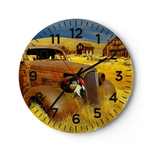 Wanduhr - Glasuhr - Eine wohlverdiente Ruhe - 30x30 cm