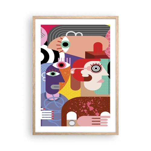 Poster in einem Rahmen aus heller Eiche - Wir sind von Herrn Picasso - 50x70 cm