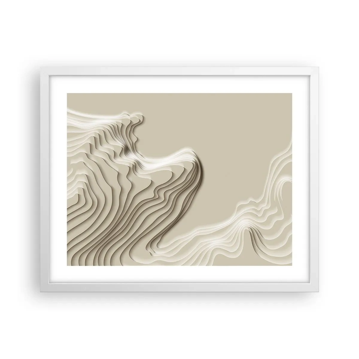 Poster in einem weißen Rahmen - Topographie der Kunst - 50x40 cm