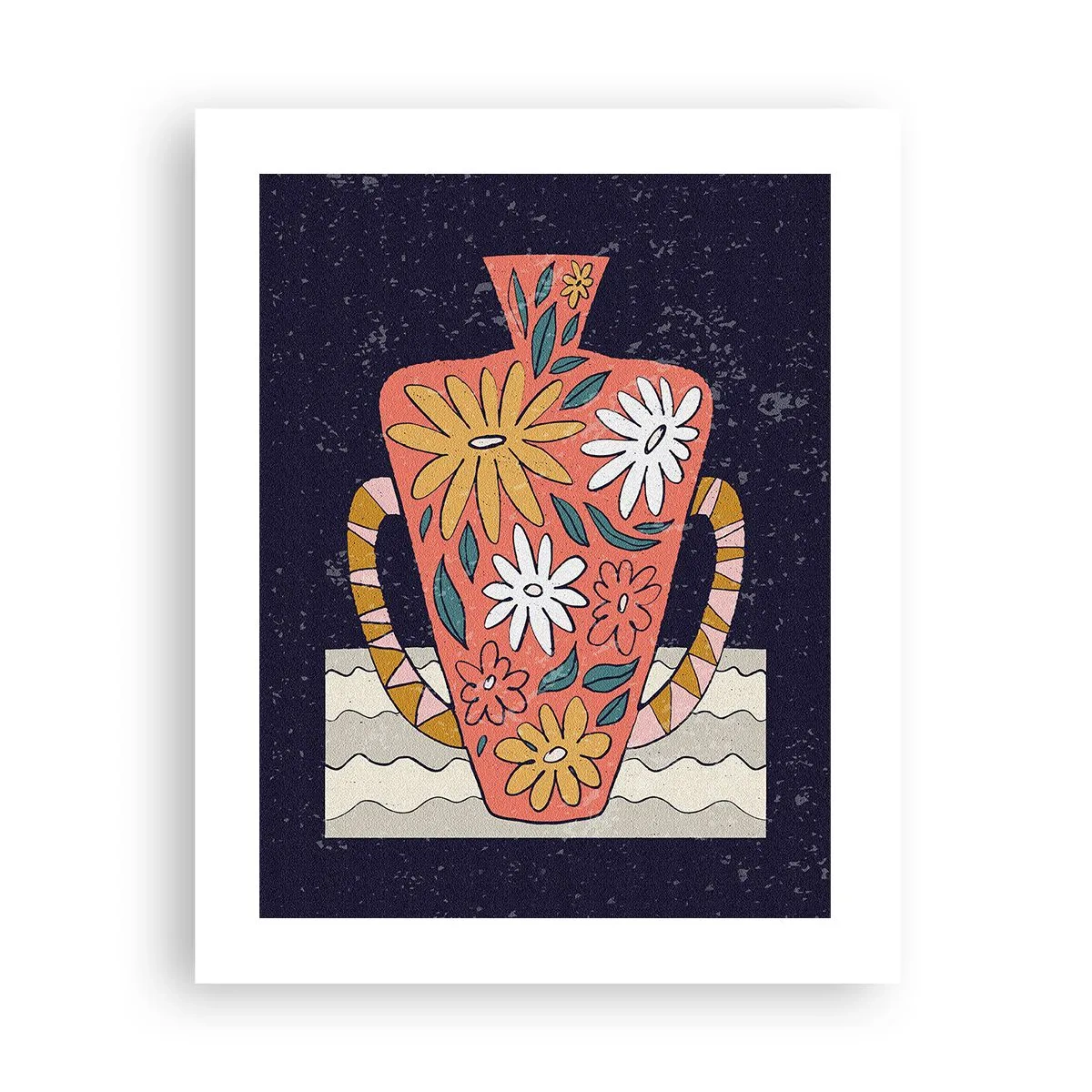 Poster - Bemalter Krug - 40x50 cm