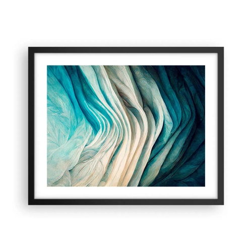 Poster in einem schwarzem Rahmen - Blaue Unersättlichkeit - 50x40 cm