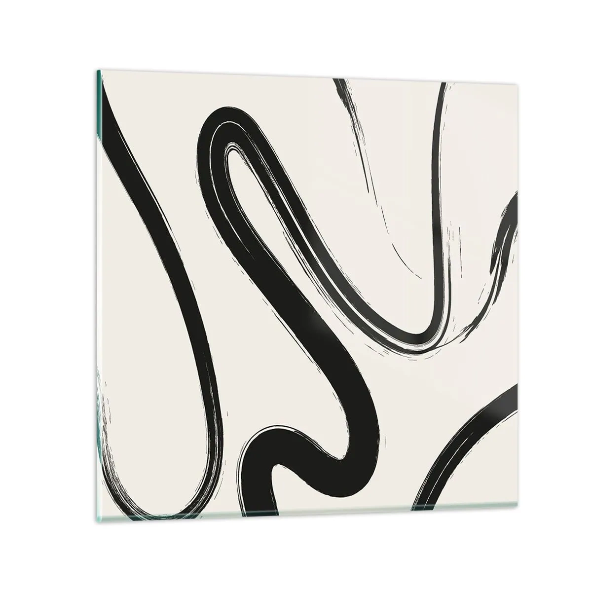 Glasbild - Bild auf glas - Schwarz-Weiß-Laune - 40x40 cm