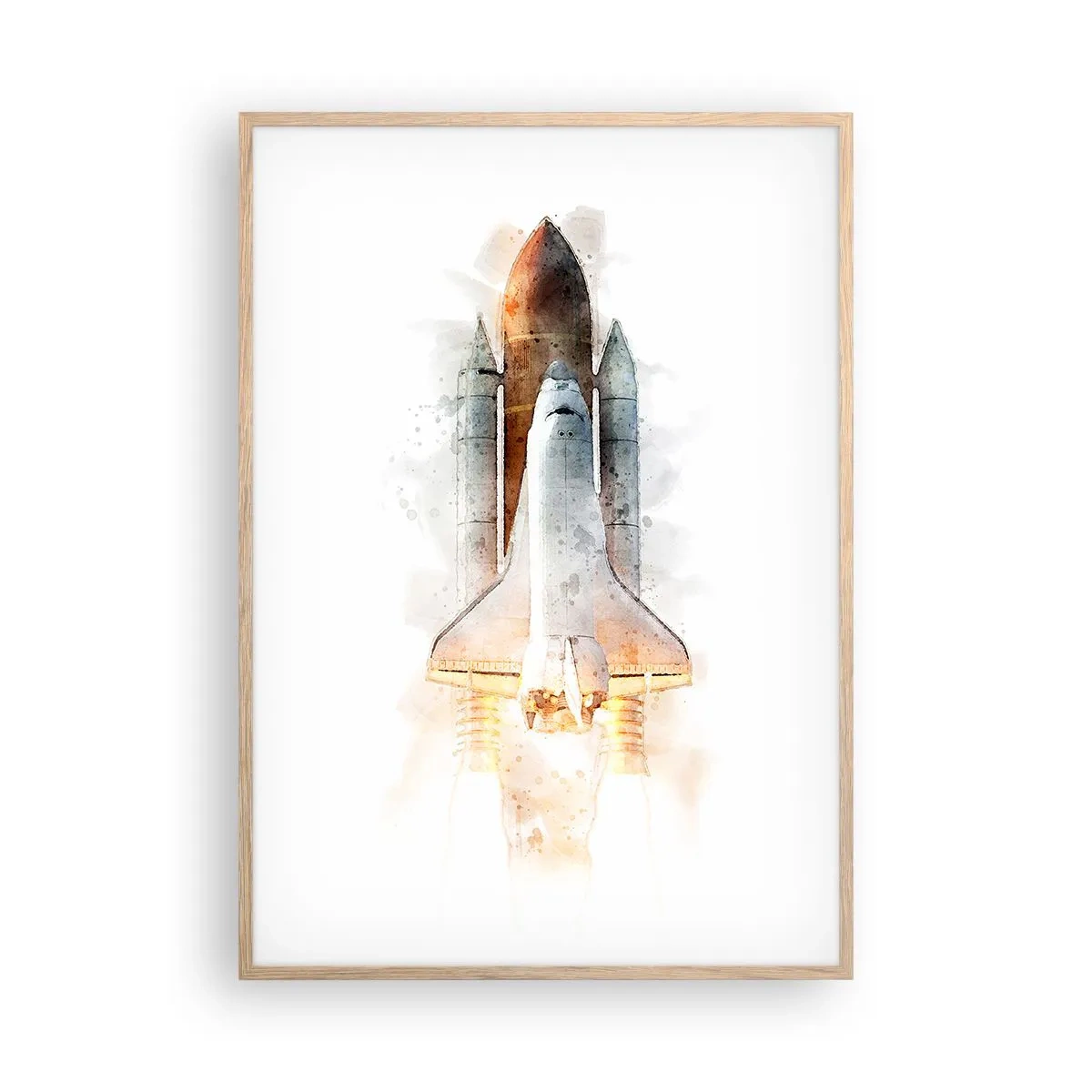 Poster in einem Rahmen aus heller Eiche - Entdecker für den Anfang - 70x100 cm