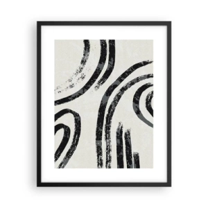 Poster in einem schwarzem Rahmen - Bei Hälfte angehalten - 40x50 cm