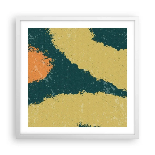 Poster in einem weißen Rahmen - Abstraktion – langsame Bewegung - 50x50 cm