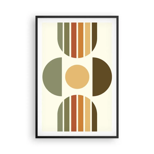 Poster in einem schwarzem Rahmen - In Erdtönen - 61x91 cm