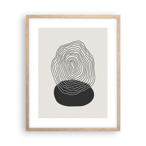 Poster in einem Rahmen aus heller Eiche - Dauer und Schwingung - 40x50 cm