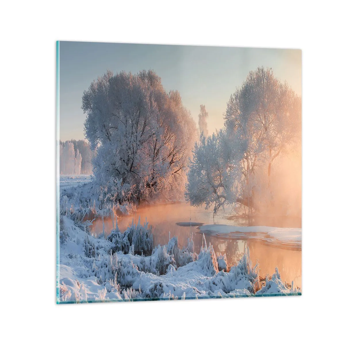 Glasbild - Bild auf glas - Alles im Kristall glänzt in der Sonne - 70x70 cm