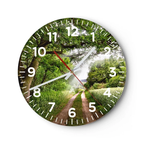 Wanduhr - Glasuhr - Et in Arcadia ego - 40x40 cm