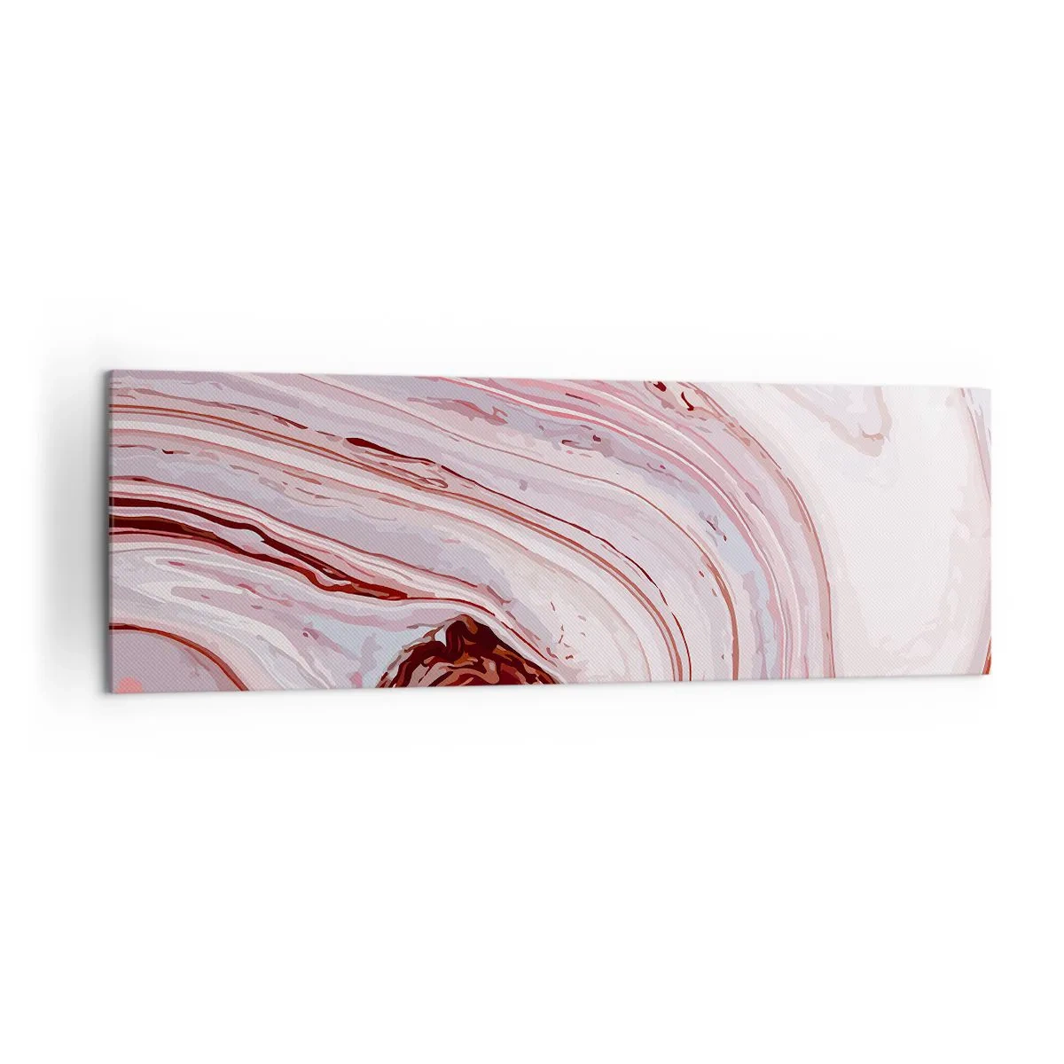 Bild auf Leinwand - Leinwandbild - Abstraktes Muster in Rosa und Weiß - 160x50cm - Geradeaus, dann rechts runter - Moderne Wanddekoration für Wohnzimmer und Schlafzimmer ARTTOR