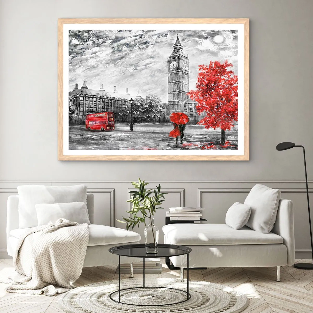 Poster in einem Rahmen aus heller Eiche - Ein aufregender Tag - 40x30 cm