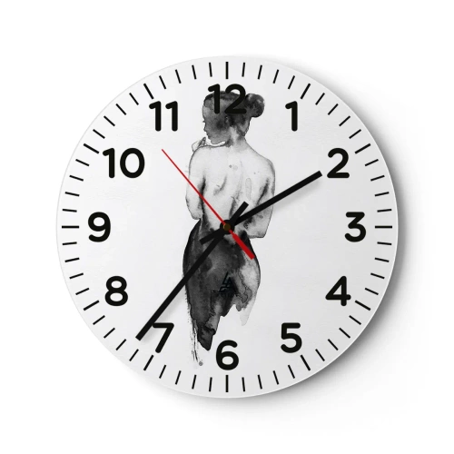 Wanduhr - Glasuhr - Bei ihr verschwindet die Welt - 40x40 cm