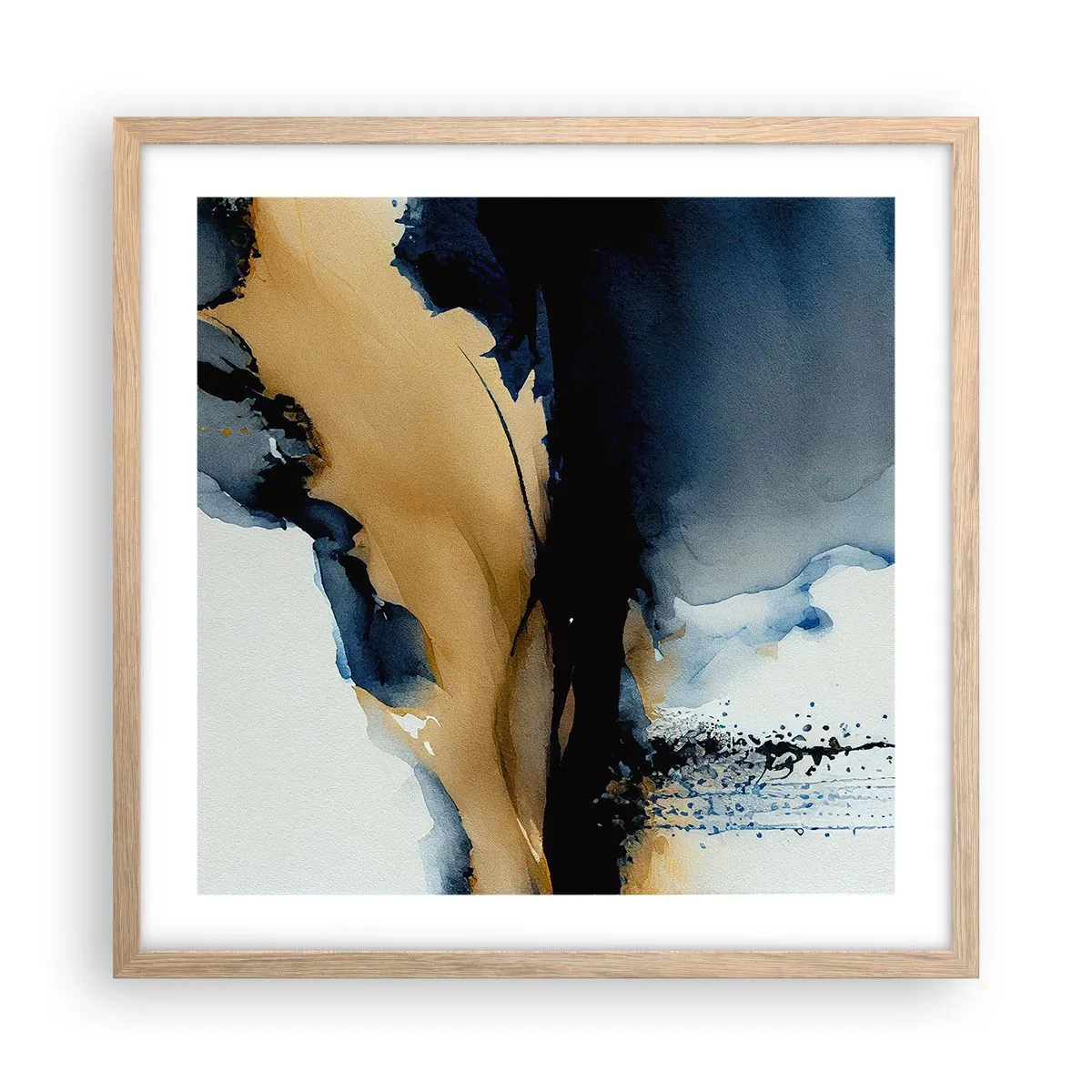 Poster in einem Rahmen aus heller Eiche - Hinter dem Vorhang - 50x50 cm