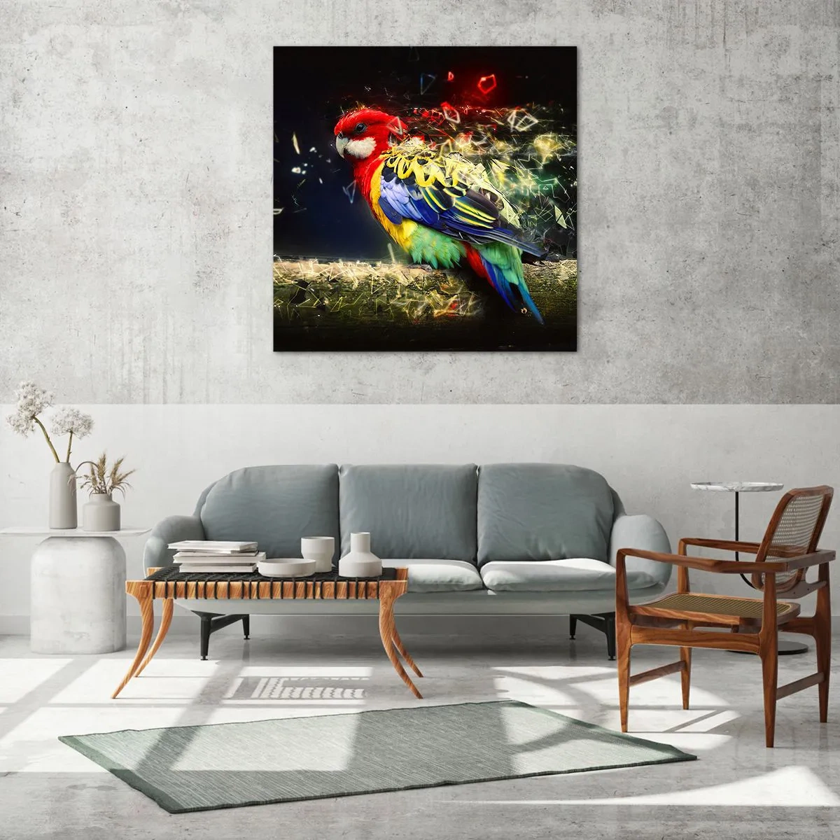 Glasbild - Bild auf glas - Botschafter des Strahlens - 60x60 cm