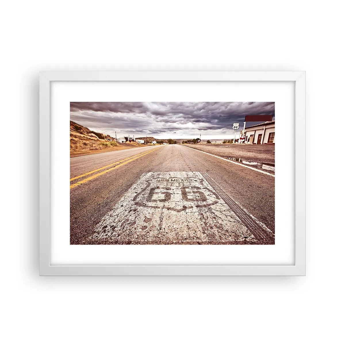 Poster in einem weißen Rahmen - Mother Road - eine amerikanische Legende - 40x30 cm