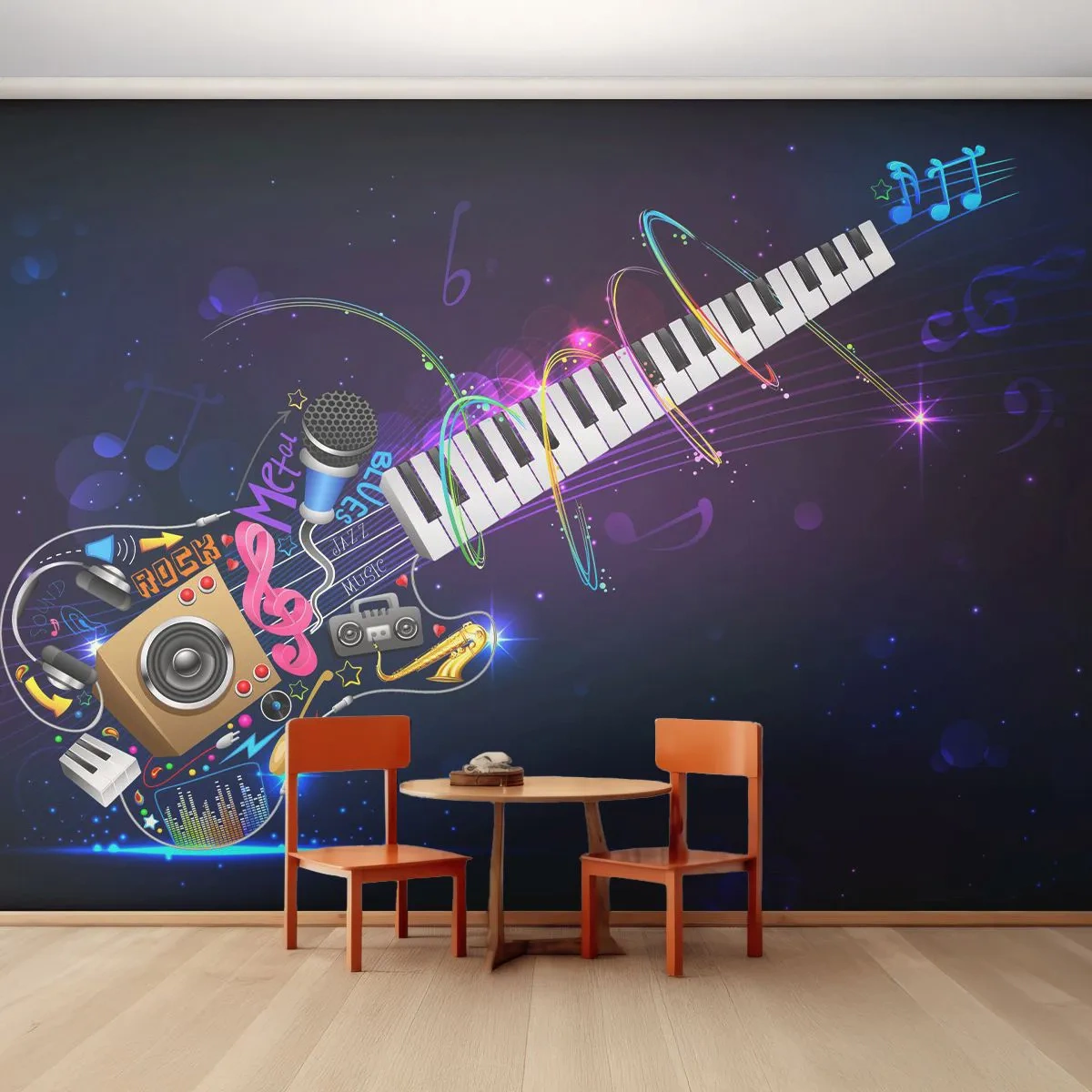 Fototapete Premium Sand - Und alles ist gut - Abstraktion, Ein Musikinstrument, Musik - 150x105 cm