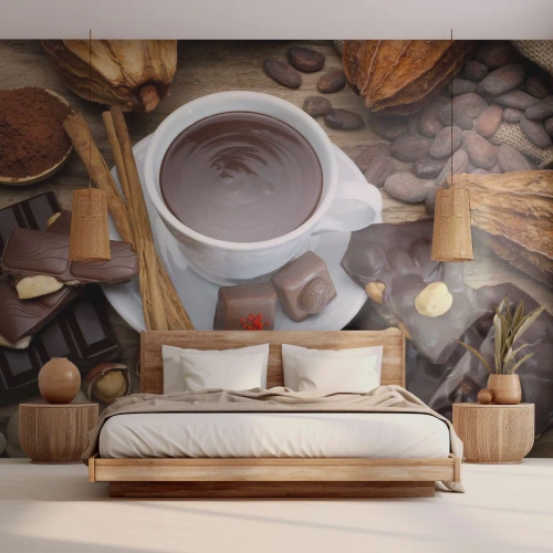 Selbstklebende Fototapete Deluxe Sticker - Aus einer märchenhaften Schokoladenfabrik - Gastronomie, Schokolade, Kaffee - 200x140 cm