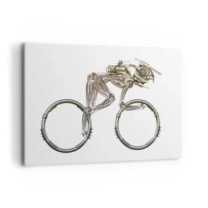 Bild auf Leinwand - Leinwandbild - Ein mechanisches Fahrrad mit futuristischem Design - 120x80cm - Eine tolle Maschine - Moderne Wanddekoration für Wohnzimmer und Schlafzimmer ARTTOR