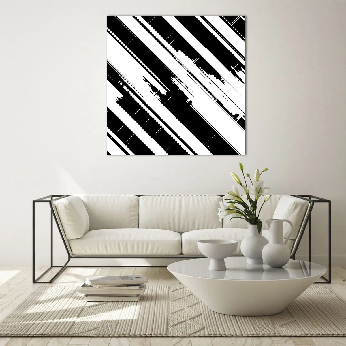 Glasbild - Bild auf glas - Eine intensive und dynamische Komposition - 60x60 cm