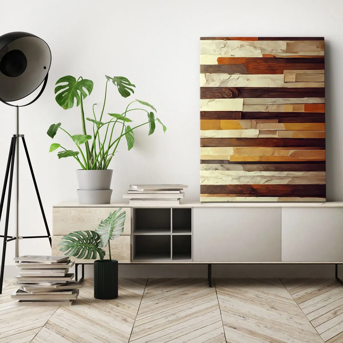 Bild auf Leinwand - Leinwandbild - Hymne der Waldbäume - 55x100 cm