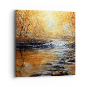 Bild auf Leinwand - Leinwandbild - Der goldene Strom - 40x40 cm