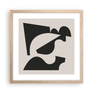 Poster in einem Rahmen aus heller Eiche - Zum Selbstbauen - 40x40 cm