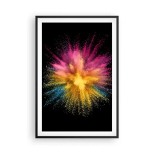 Poster in einem schwarzem Rahmen - Die Geburt der Farben - 61x91 cm