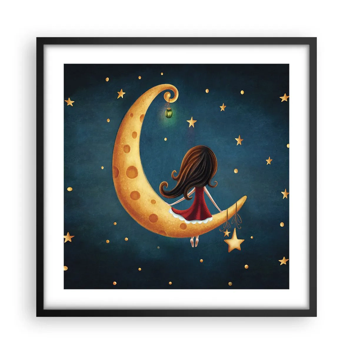 Poster in einem schwarzem Rahmen - Einmal… - 50x50 cm