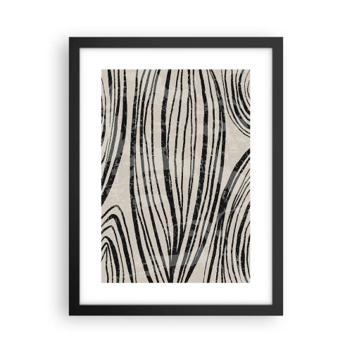 Poster in einem schwarzem Rahmen - Linienpool - 30x40 cm