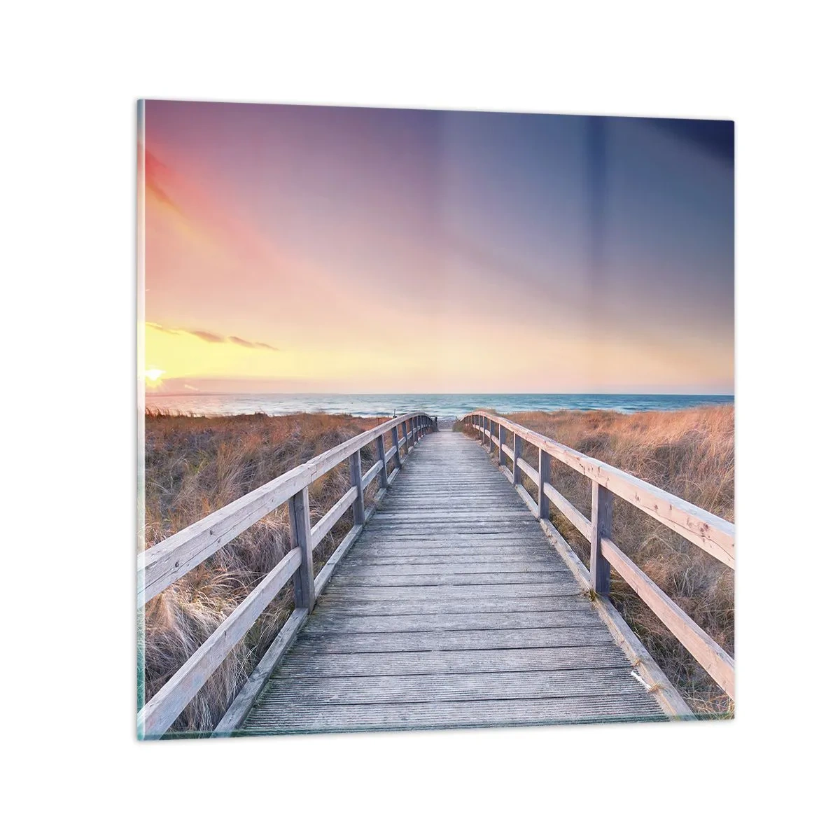 Glasbild - Bild auf glas - Baltische Abend-Aurora - 60x60 cm