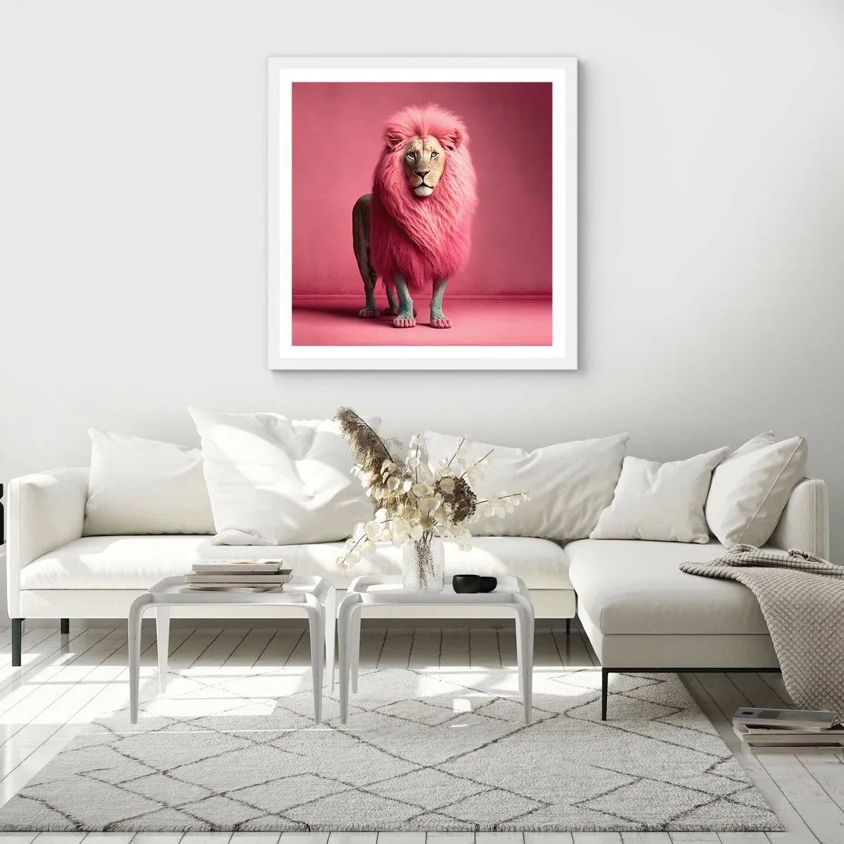 Poster in einem weißen Rahmen - Und du hast keine Angst mehr - 60x60 cm