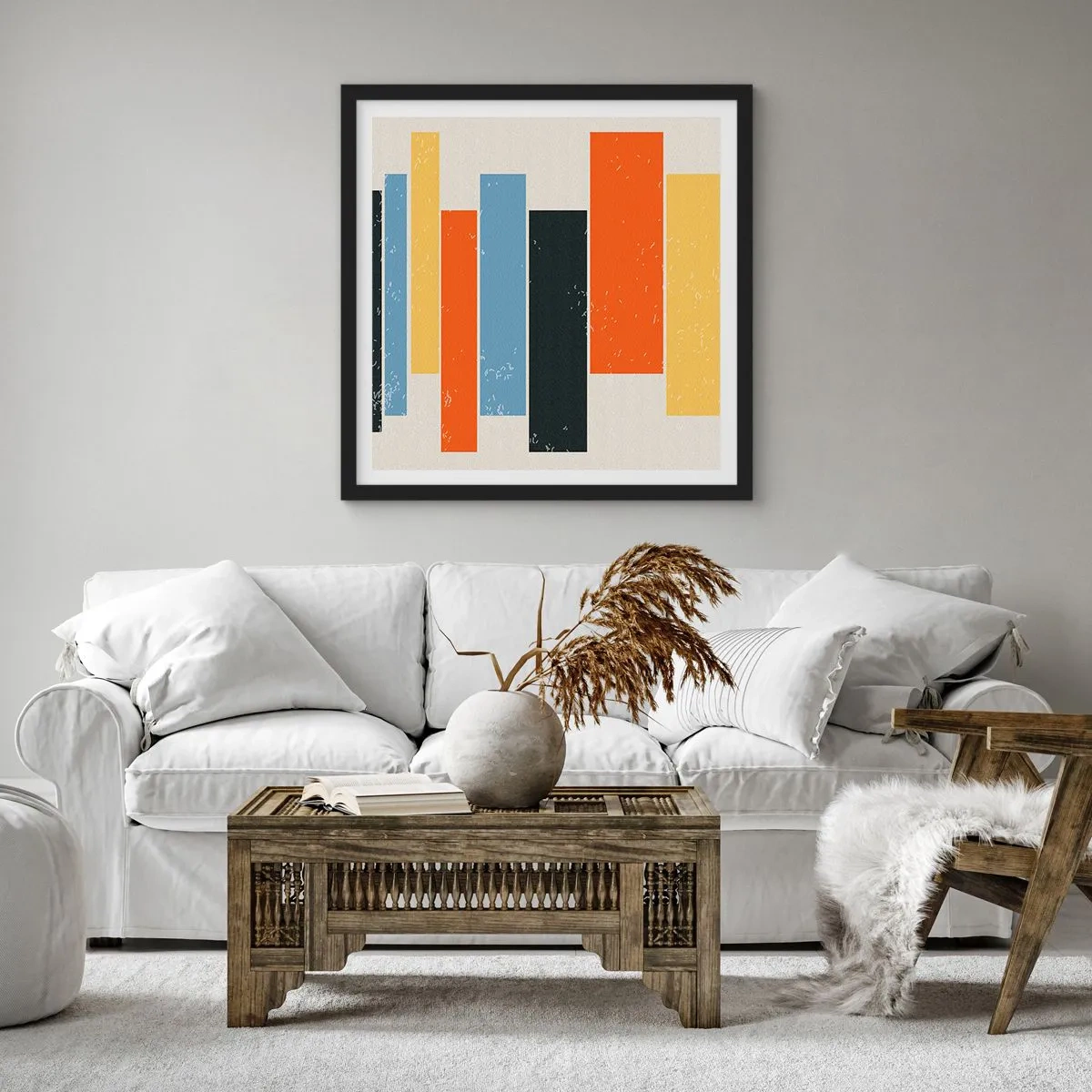 Poster in einem schwarzem Rahmen - Musiknotation - 50x50 cm