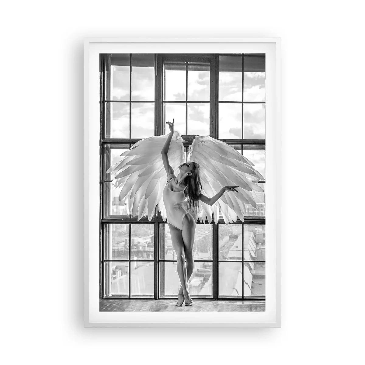 Poster in einem weißen Rahmen - Stadt der Engel? - 61x91 cm