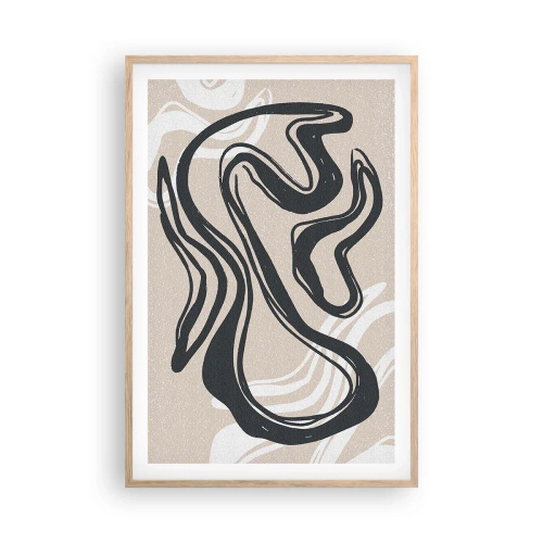 Poster in einem Rahmen aus heller Eiche - Vervielfachter Ausdruck - 61x91 cm